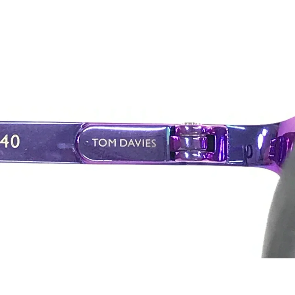 Tom Davies Eyeglasses Frames TD770 Col. 2319 Iridescent Purple 55-16-140